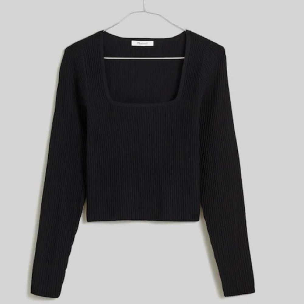 NWT Madewell Ottoman Rib Square-Neck Top - Size L